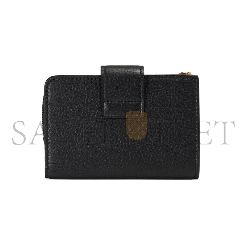GUCCI MEDIUM DOUBLE G WALLET WITH BAMBOO 739498 (13*8.5*2cm)